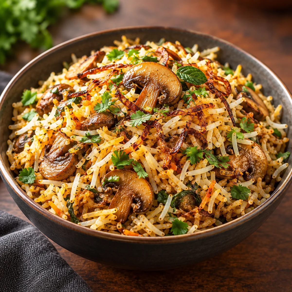 Mushroom Biryani